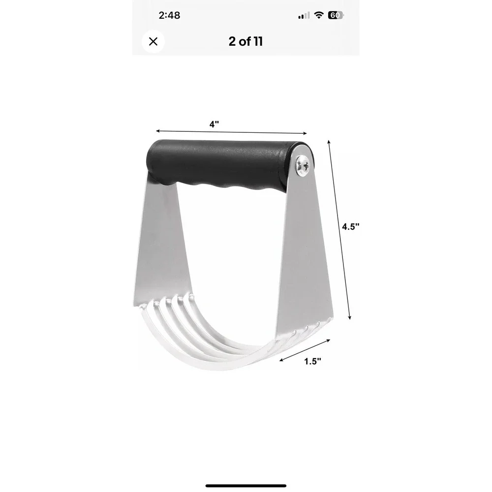 5 Blade Stainless Steel Pastry Cutter Dough‎ Blender for Mixing